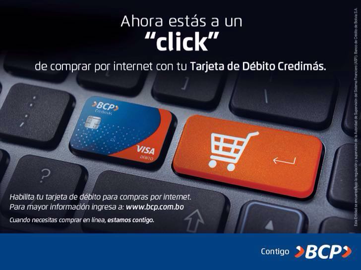 El BCP facilita las compras por internet  con su tarjeta de Débito